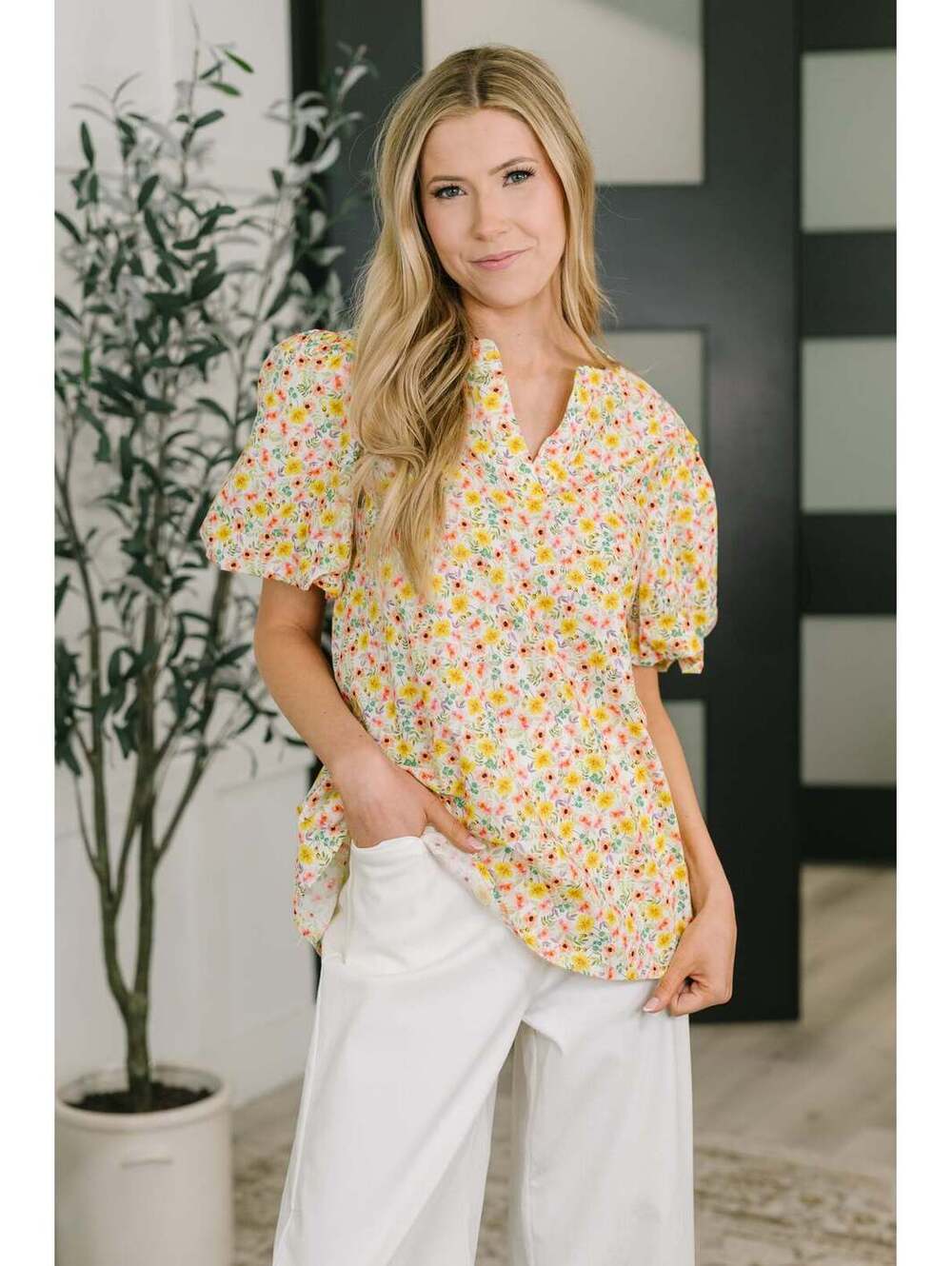 Seven Days a Week Balloon Sleeve Blouse